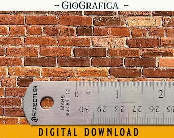 Dollhouse Reclaimed Brick Printable, DIY Dollhouse Wall, 1:12 scale Miniature Brick, Craft, Room Box, Dollhouse Accessories, PDF JPG sheet
