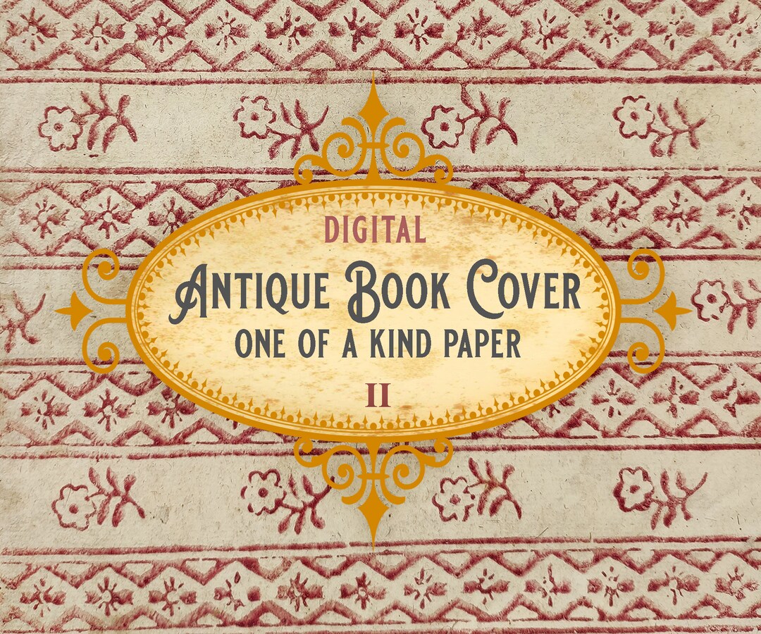 Antique Book Cover, Printable Book Cover, Victorian Journal, Digital ...