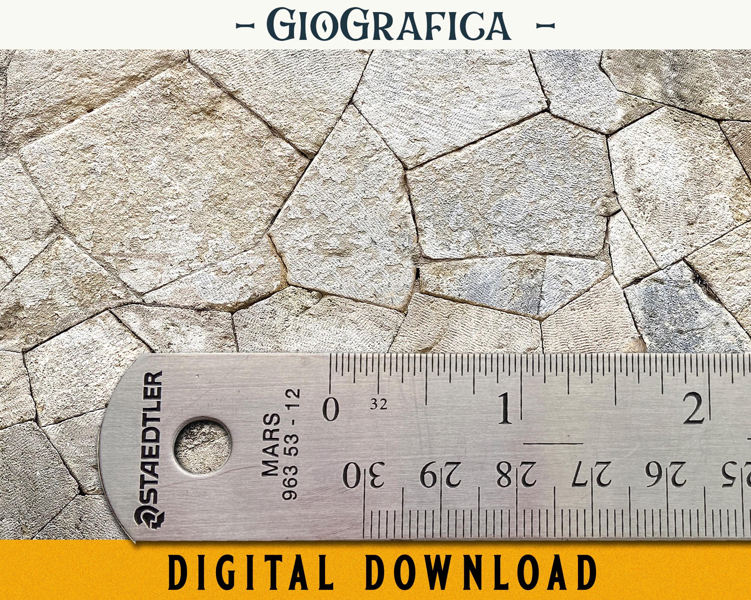 White Stone Wall and Floor, 1:12 Dollhouse Wall, Miniature, Old Stone Wall, Grey Stone Wallpaper, Medieval Castle, DIGITAL DOWNLOAD, Diorama