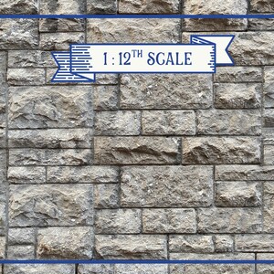 Dollhouse Printable Stone Wallpaper, 1:12 Dollhouse Wall, Miniature ...