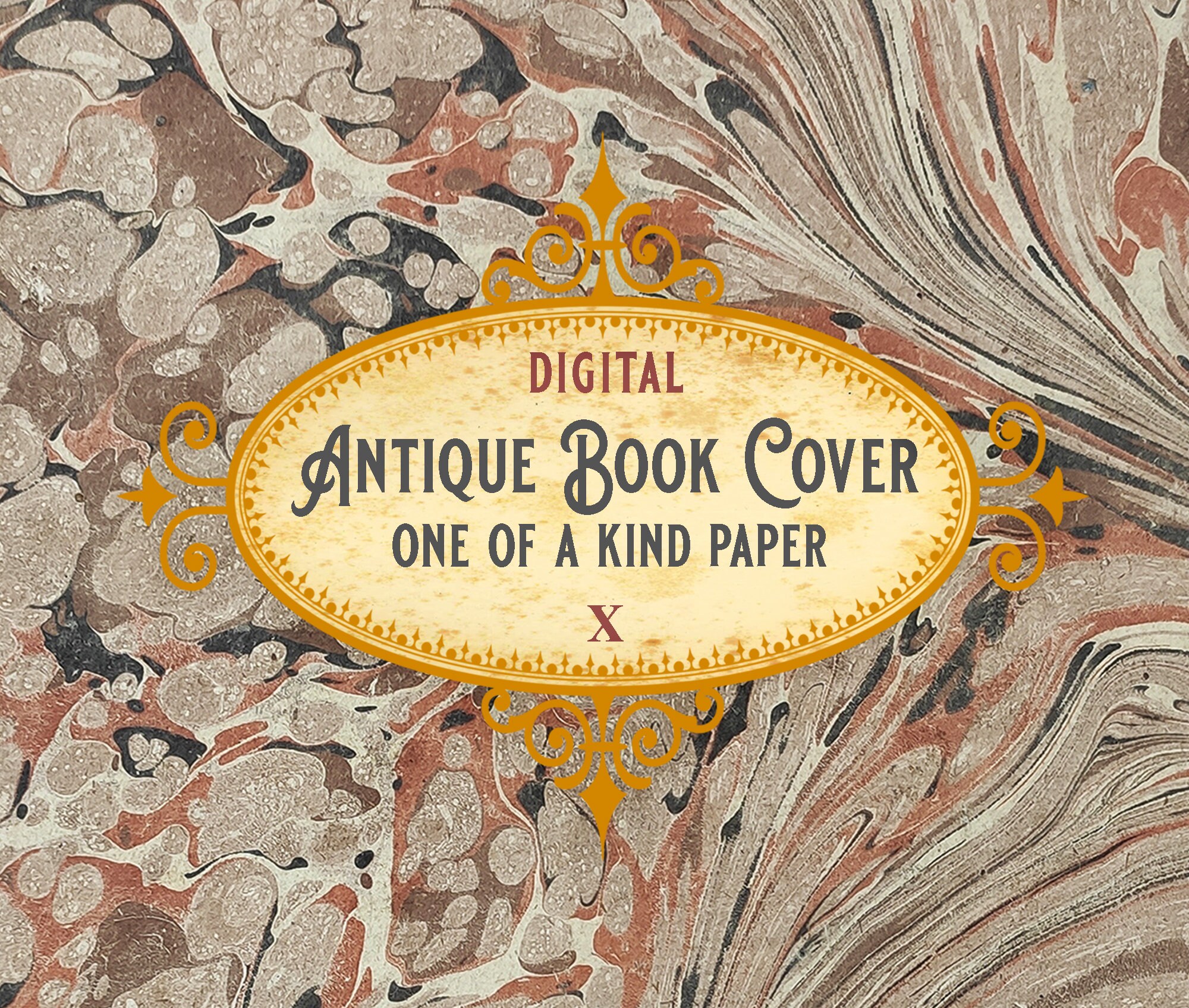 Antique Book Cover Printable Old Paper Printable Book Cover Etsy Canada