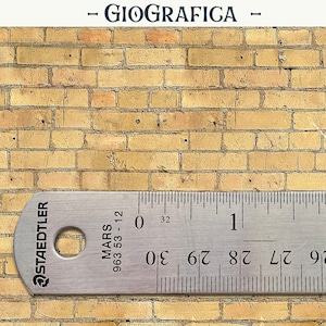 Dollhouse Wall 1/12, Blonde Brick Wall, Miniature Printable, Diorama, Room Box, 8x11&quot;, Dollhouse Brick, Old Wall Paper, Brick 1:12, Retro