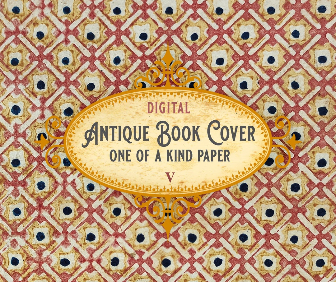 Antique Book Cover, Printable Book Cover, Victorian Journal, Rare Book ...
