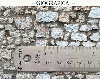 White and Pink Stone Wall, Dollhouse Wall 1/12, Masonry Wall, Miniature Printable, Diorama, Room Box, Rustic Stone Wall, Vintage Wallpaper