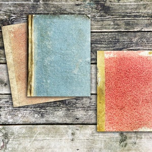 Old Book Cover Set, Digital Book Covers, Printable Book Covers, Junk ...