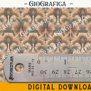Tudor Trellis Wallpaper, DIGITAL DOWNLOAD, Printable Wallpaper, Floral Paper, 1:12 Scale Miniature Wallpaper, Vintage Botanical Scrapbooking