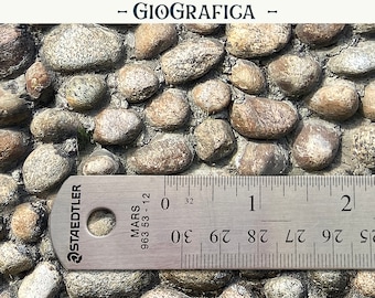 River Pebbles Round Stone Wallpaper, Dollhouse Printable Wallpaper, 12th Scale, Cobbles, Garden Wall, Round Stone Wall, Digital Stone Wall