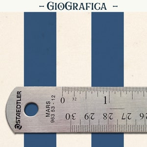 Carta da parati a righe blu e crema, carta da parati stampabile, carta da parati per casa delle bambole, carta da parati vintage, carta a strisce, carta da parati blu, parete in miniatura