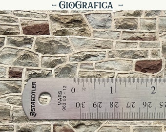 Dollhouse Printable Stone Wallpaper 1/12 Dollhouse Wall - Etsy