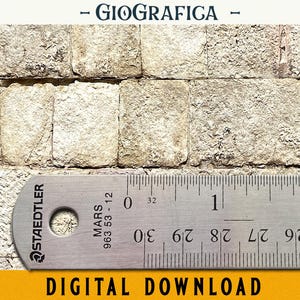 Ancient Limestone Wall, Printable Dollhouse Wallpaper, Rustic Stone Paper, Miniature, Diorama, DIGITAL DOWNLOAD, Old Wall Paper, 1:12 Scale
