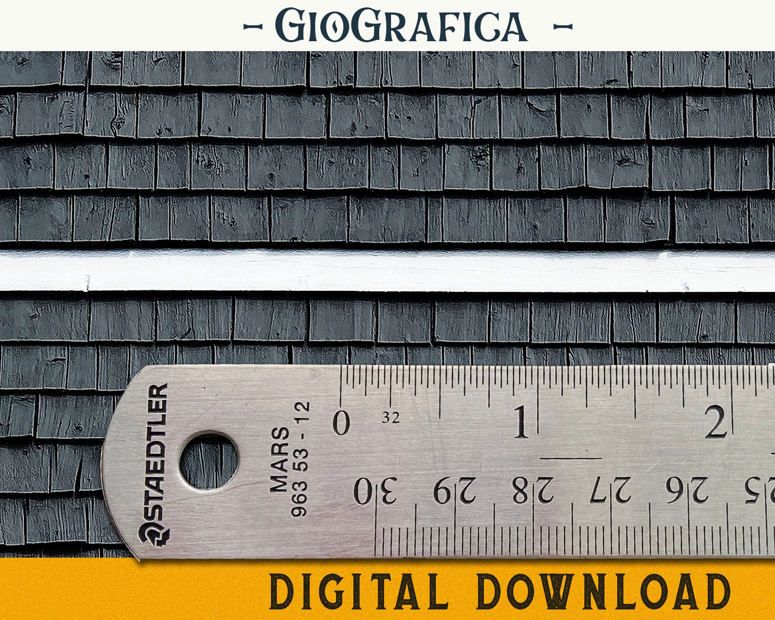 Charcoal Cedar Roof Shingles, Printable  Dollhouse Wallpaper, Miniature Wallpaper, Black Siding Printable, Exterior Wood Siding Wallpaper