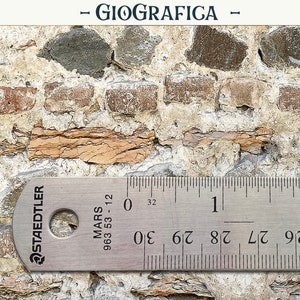 Dollhouse Castle Wall Printable: 1/12 Scale Medieval Brick (Digital Download)