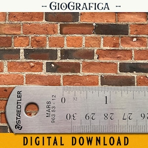 Weathered Brick Wall, Dollhouse Wall 1:12, Brick Wall, Miniature Printable, Diorama, Room Box, Old Wall Paper, DIGITAL DOWNLOAD, Seamless