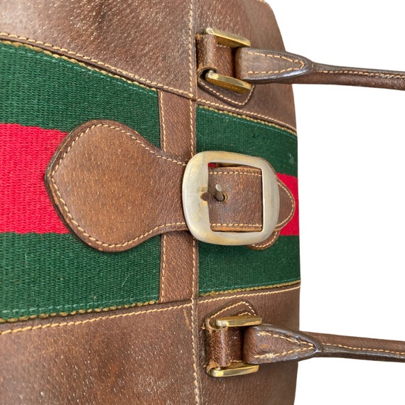 Gucci Striped Buckle Doctor Bag Authentic Designe… - image 5