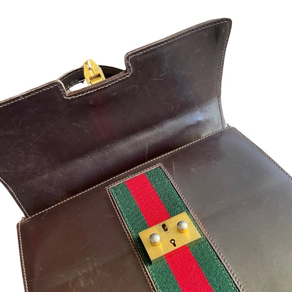Gucci Sherry Stripe Lady Lock Bag Authentic Desig… - image 7