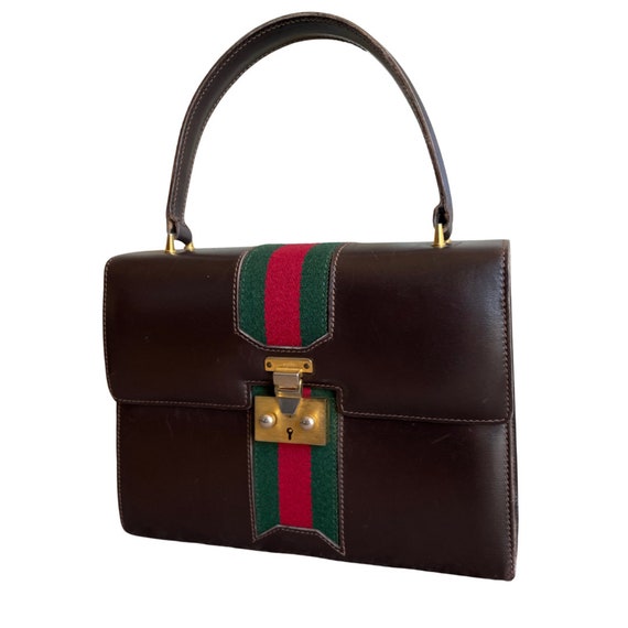 Gucci Sherry Stripe Lady Lock Bag Authentic Desig… - image 2