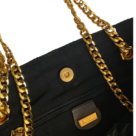 Gucci Quilted Gold Chain Tote Authentic Designer … - image 7