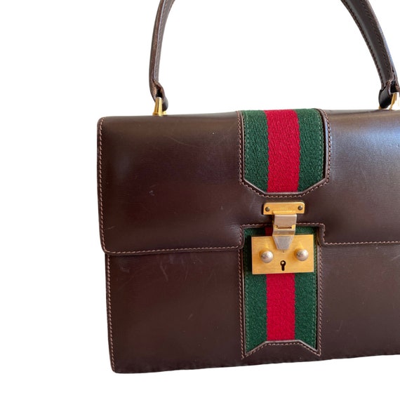Gucci Sherry Stripe Lady Lock Bag Authentic Desig… - image 3