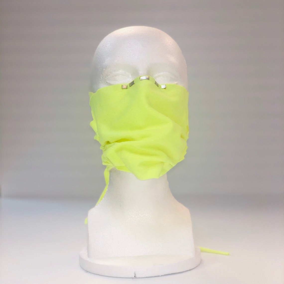 Safety Yellow Face Mask Masks 2 Layer Cotton Blend Etsy