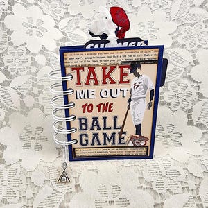 Mini Baseball Notebook Journal with Bat Charm – Game Day Memories cbj199
