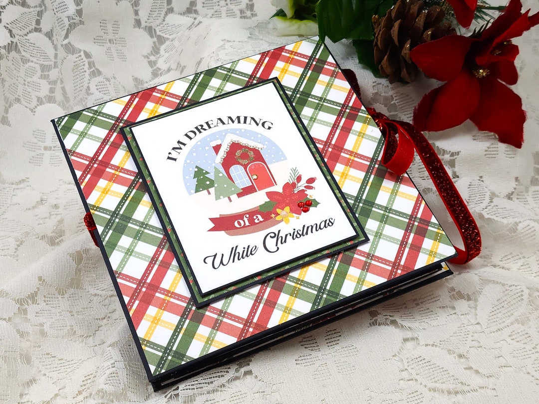Christmas Junk Journal, i'm Dreaming of a White Christmas Accordion Style  6x6 Journal/folio Album, Jj171 - Etsy