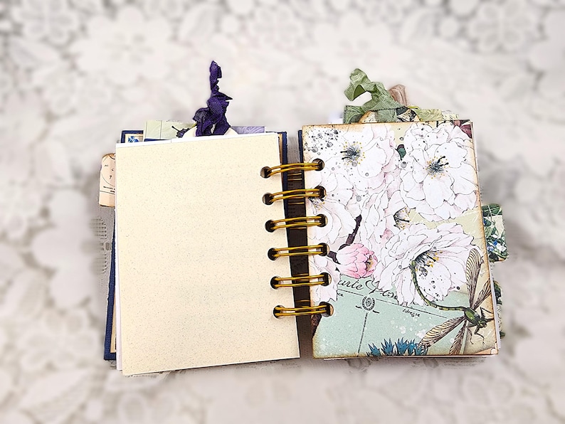 Botanical Birds Mini Notebook Journal With Cross Charm, Pen Included ...