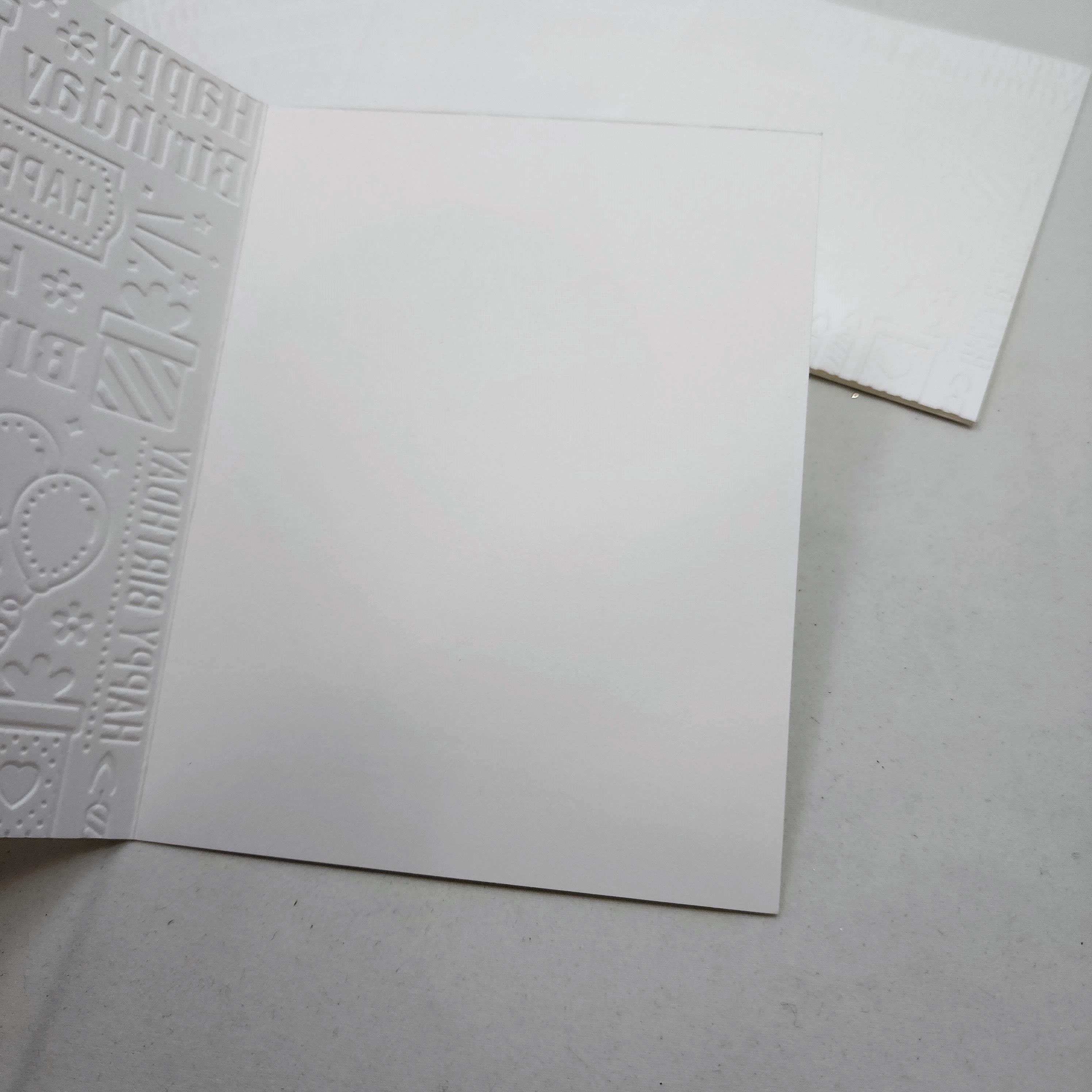 Handmade Embossed Happy Birthday Card Set: White, Set of 6 Hb012 - Etsy