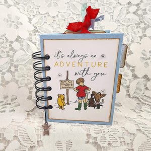 Winnie the Pooh Junk Journal, Mini Cinch Notebook/Memory Keeper/cbj192