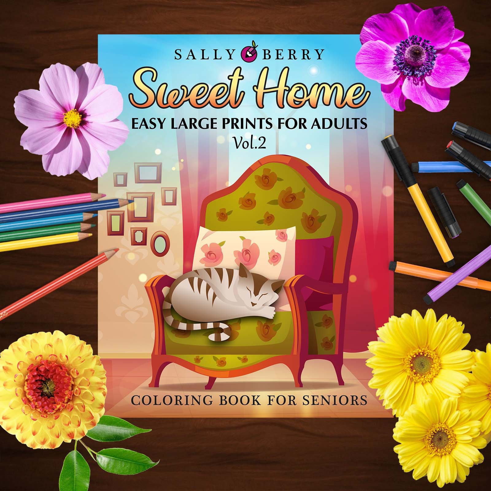 Download Sweet Home Coloring Book Vol 2 Animals Flowers Cozy Etsy