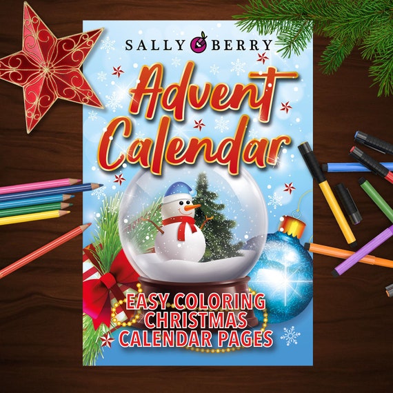 Advent Calendar Coloring Book VOL.1 25 Numbered Printable Etsy