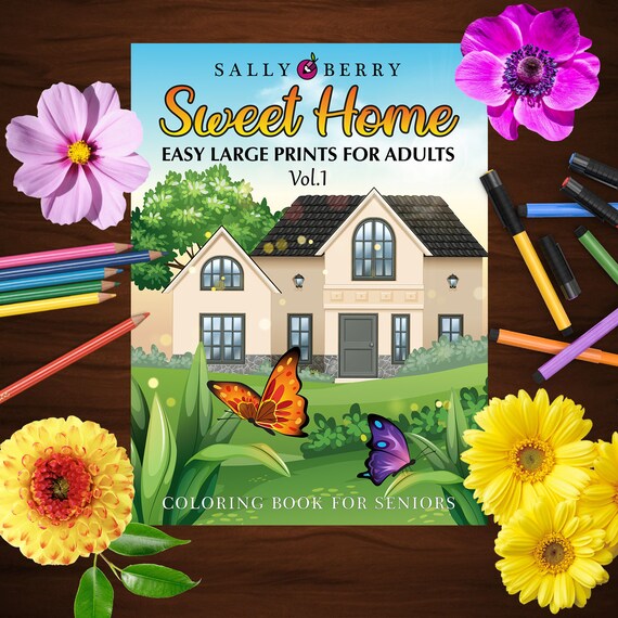 Download Sweet Home Coloring Book Vol 1 Animals Flowers Cozy Etsy