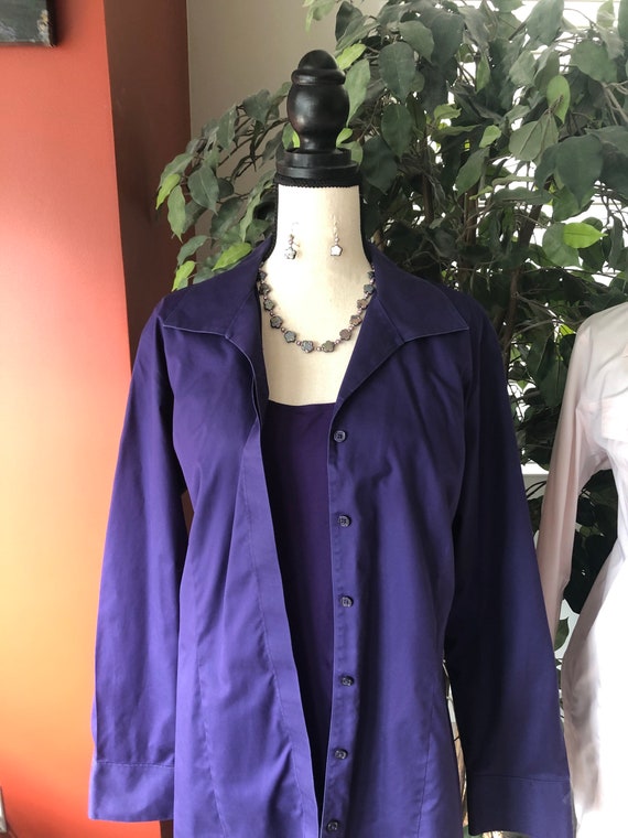 Chicos Purple Tank and No Iron Shirt 