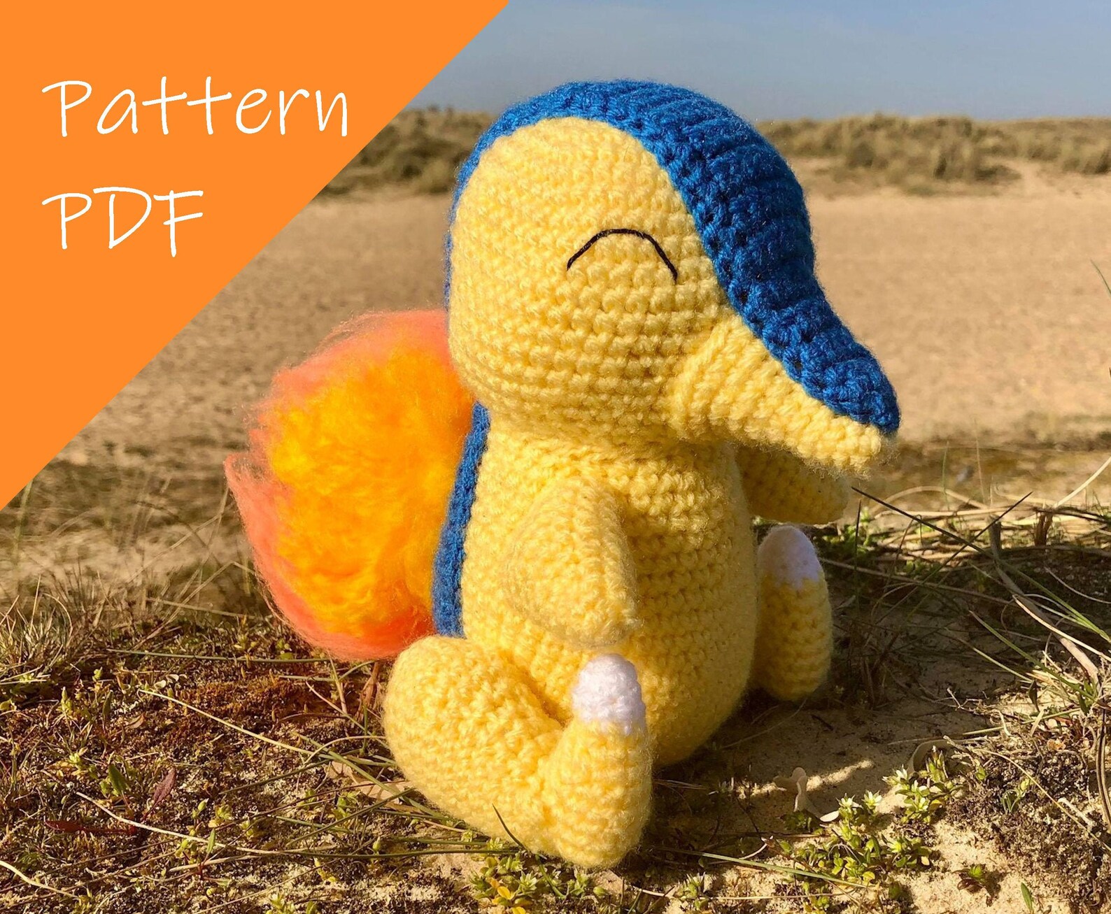 Cyndaquil Crochet Pattern Amigurumi Pokemon PDF File Instant Etsy