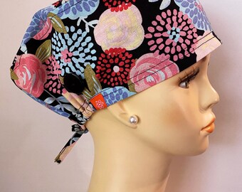 Garden Pastel Scrub Cap ~ Scrub Cap ~ Scrub Hat
