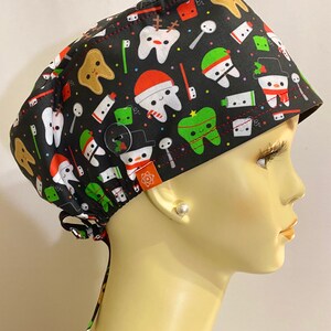 Christmas Smiles Dental Scrub Cap, Surgical Cap, Scrub Cap. Washable. LIMITED EDITION.