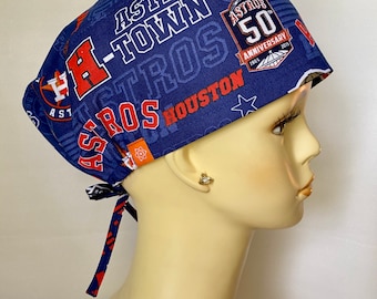 Houston Astros Baseball Scrub Cap ~ Surgical Cap ~ Scrub Hat