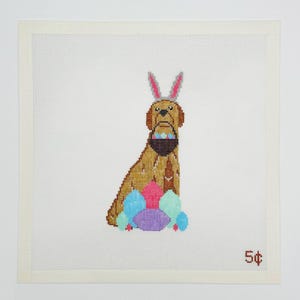 Easter Dog Needlepoint Canvas
