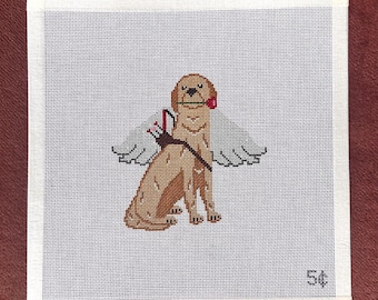 Alla hjärtans dag hund nålmålningsduk