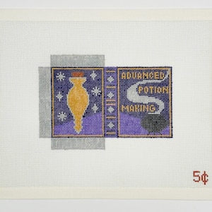 May include: A purple book with the title "Advanced Potion Making" and a white smoke design. The cover also features a yellow potion bottle with stars in the background.