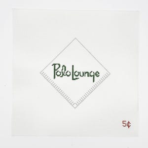 Polo Louge Beverage Napkin Needlepoint Canvas