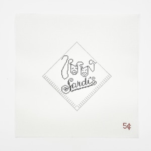 Sardi’s Beverage Napkin Needlepoint Canvas