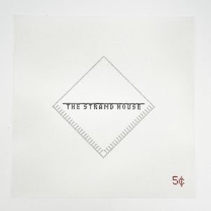 The Strand House Beverage Napkin Needlepoint Canvas
