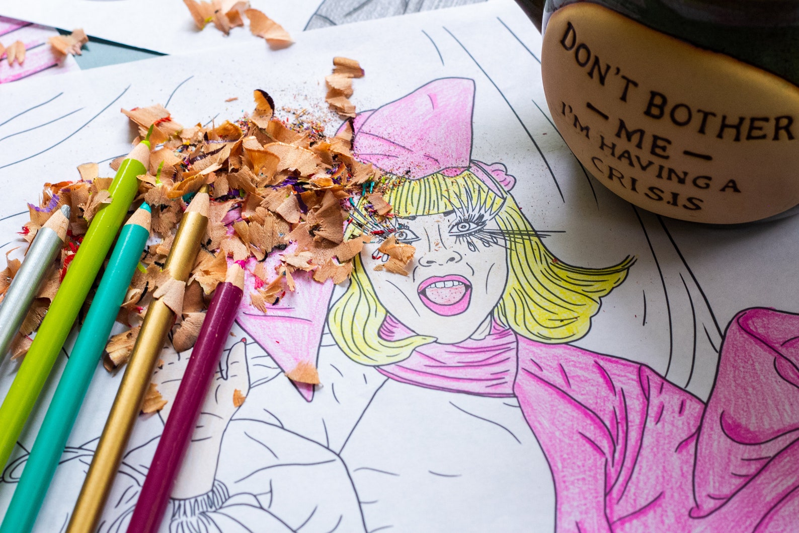 LADY GAGA Iconic Looks Printable Adult Coloring Page Pack 4 - Etsy