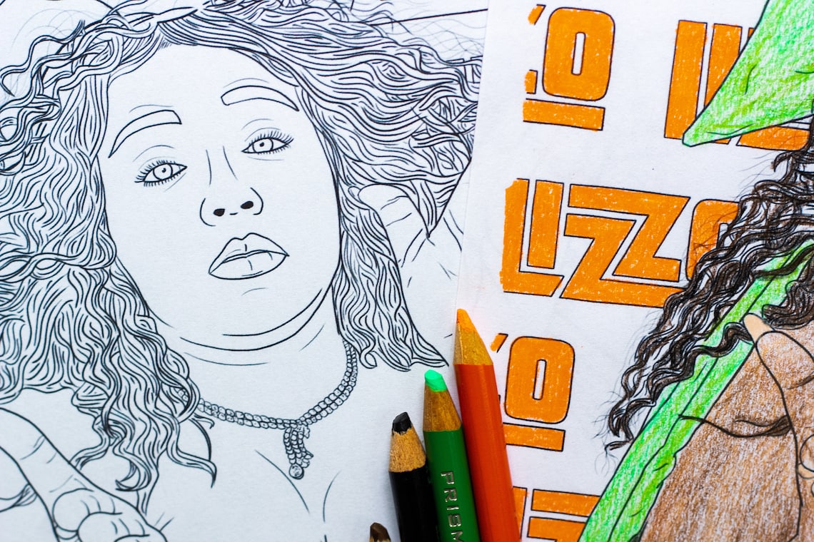 Buy LIZZO Printable Adult Coloring Page digital Download Online in ...