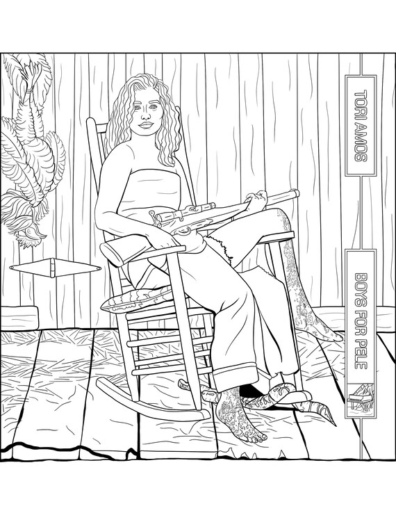 Tori Amos BOYS FOR PELE Printable Adult Coloring Page Hand Etsy Tori Amos BOYS FOR PELE Printable Adult Coloring Page Hand Etsy