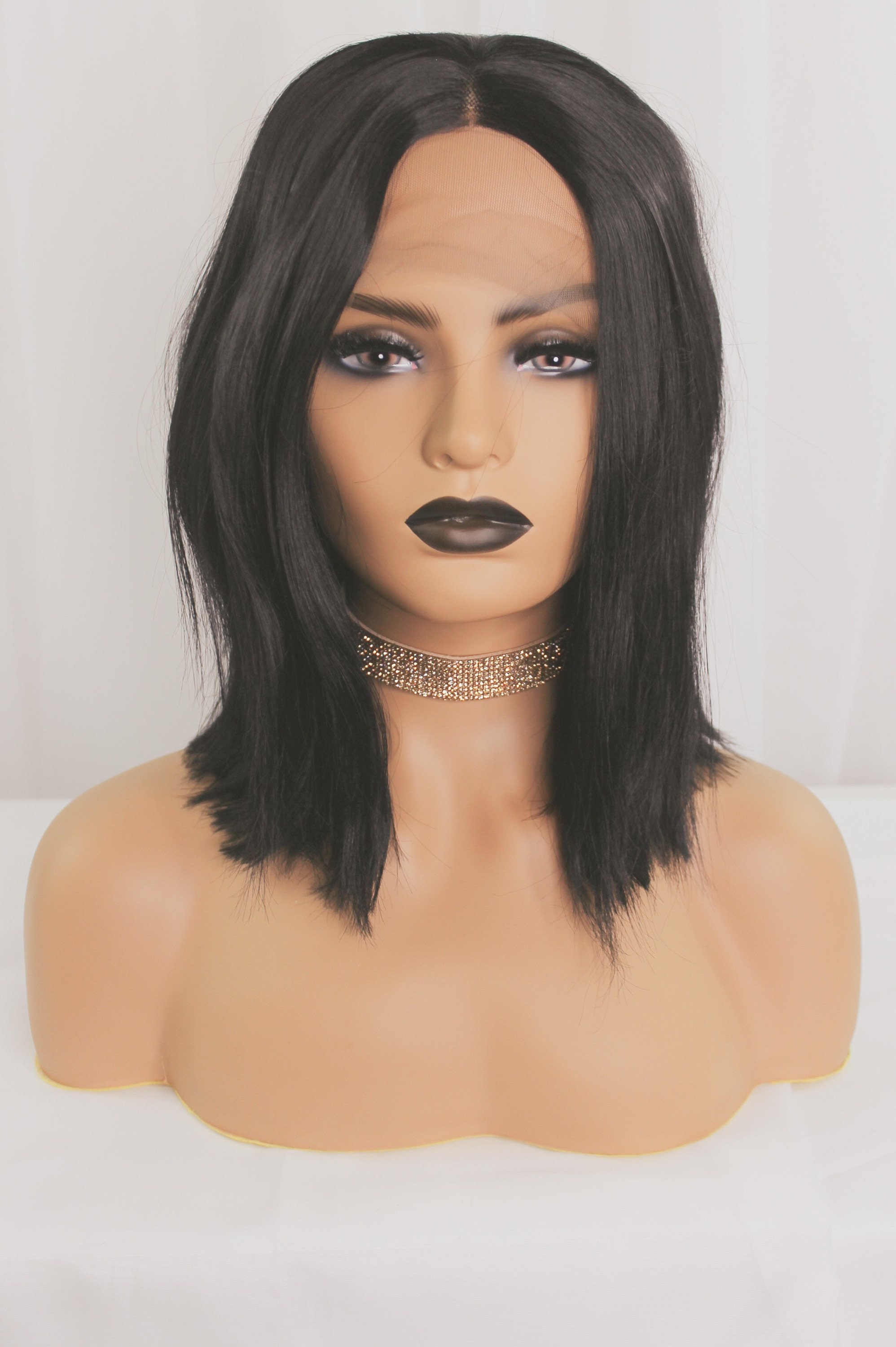 Wig Lace Pix Black 14 Inch Straight 13x4 Wig by Christine Rose Etsy