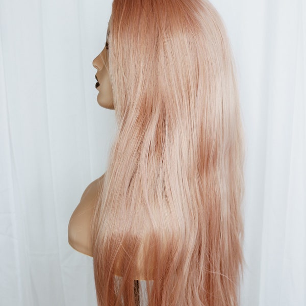 Wig encaje Barbie rosa rosa 26 pulgadas recta / onda 13x4 Wig por Christine Rose