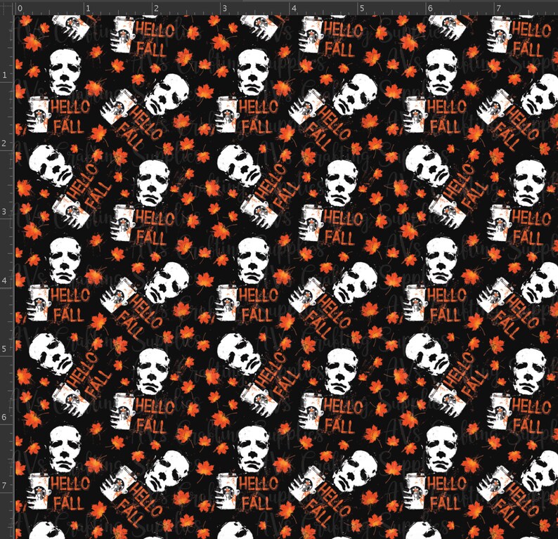 Halloween Set Printed Marine Fabric Vinyl