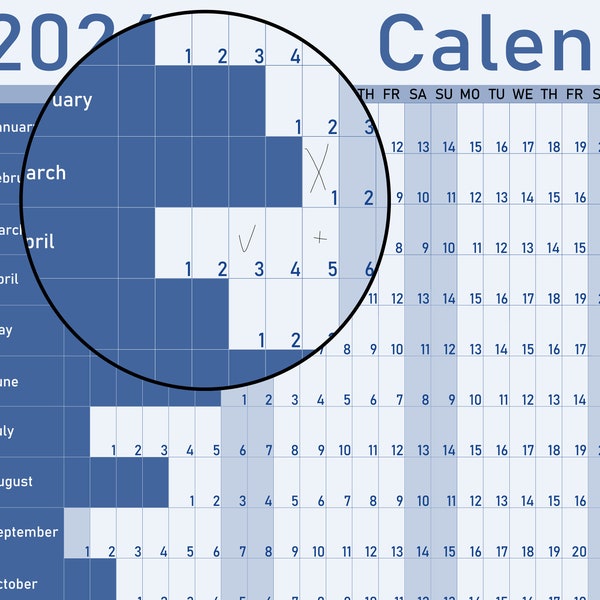 2024 Wall Planner, Modern Digital Poster File, One Page Yearly Calendar Organizer, Landscape Options orientations in A1 and 83x59 cm formats