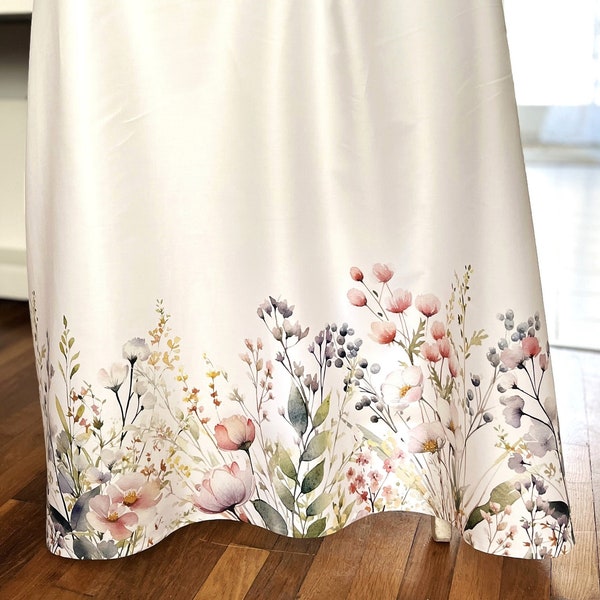 exclusive 100% cotton percale/high quality cotton fabric/watercolor border/floral fabric/gown fabric/floral border/skirt fabric/ 1/2 yard